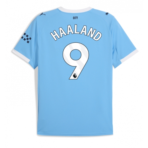 Billige Fotballdrakt Manchester City Erling Haaland #9 Replika Hjemmedrakt 2025-26 Kortermet Billige Fotballdrakt Manchester City Erling Haaland #9 Replika Hjemmedrakt 2025-26 Kortermet